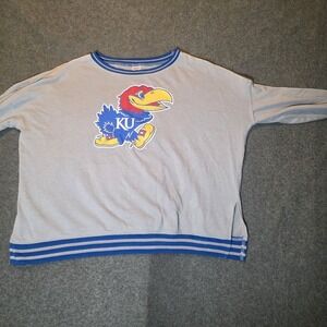 Sideline Apparel Ladies Kansas Jayhawks Blue Ribbon Ham Long Sleeve Shirt 564